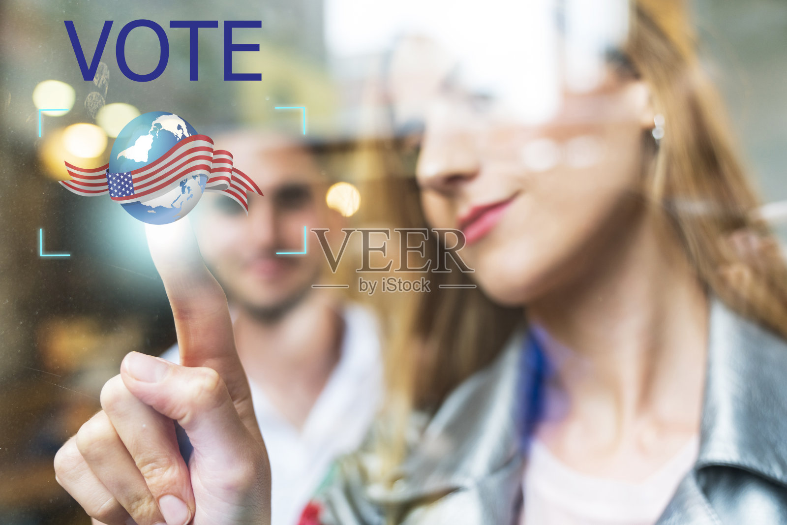 文明平等权利理念。美国2020年总统大选。照片摄影图片