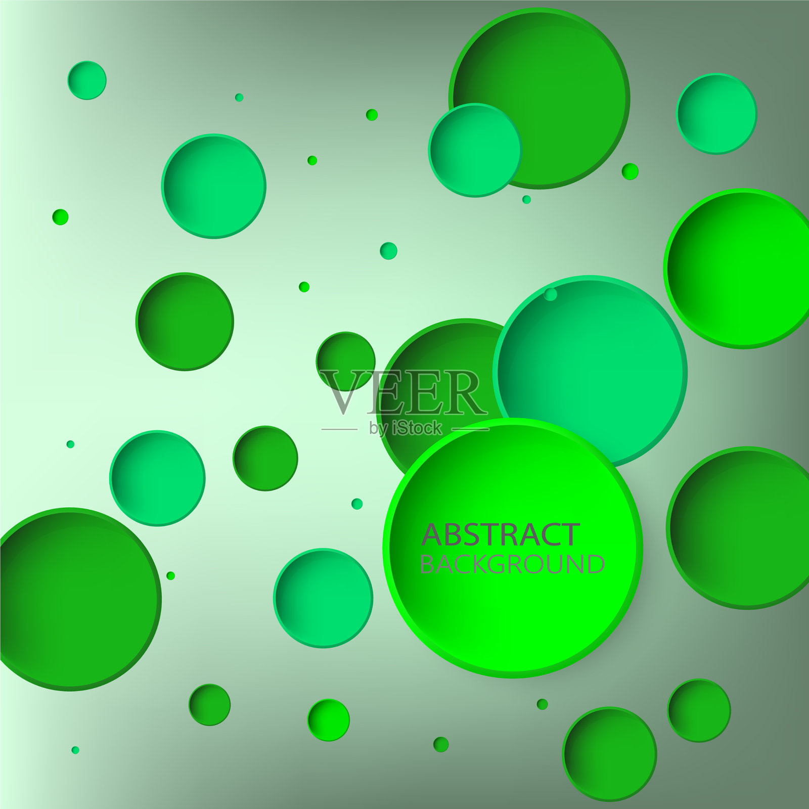 绿色时尚的圆圈抽象背景插画图片素材