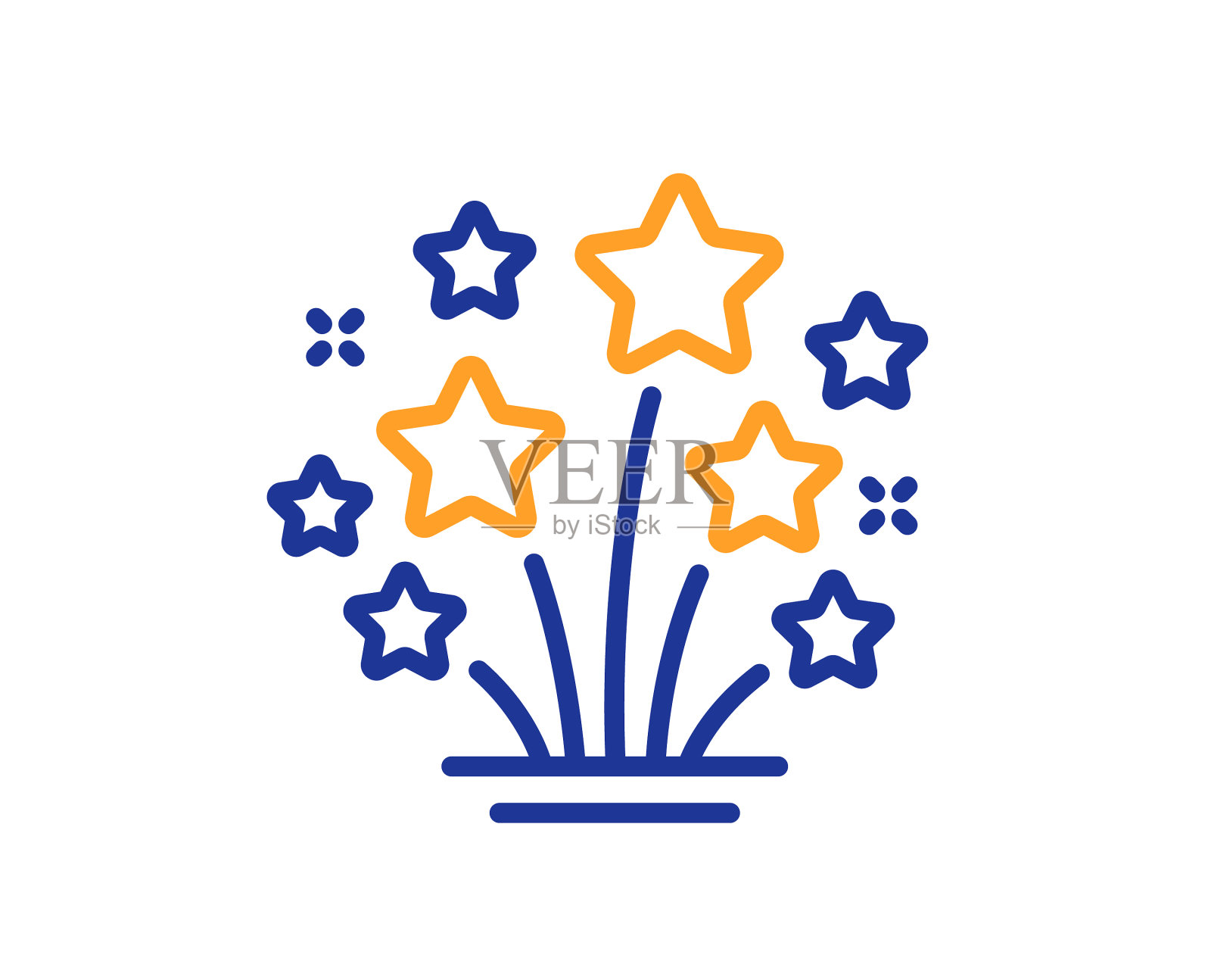 烟花星星行图标烟火敬礼标志图标素材