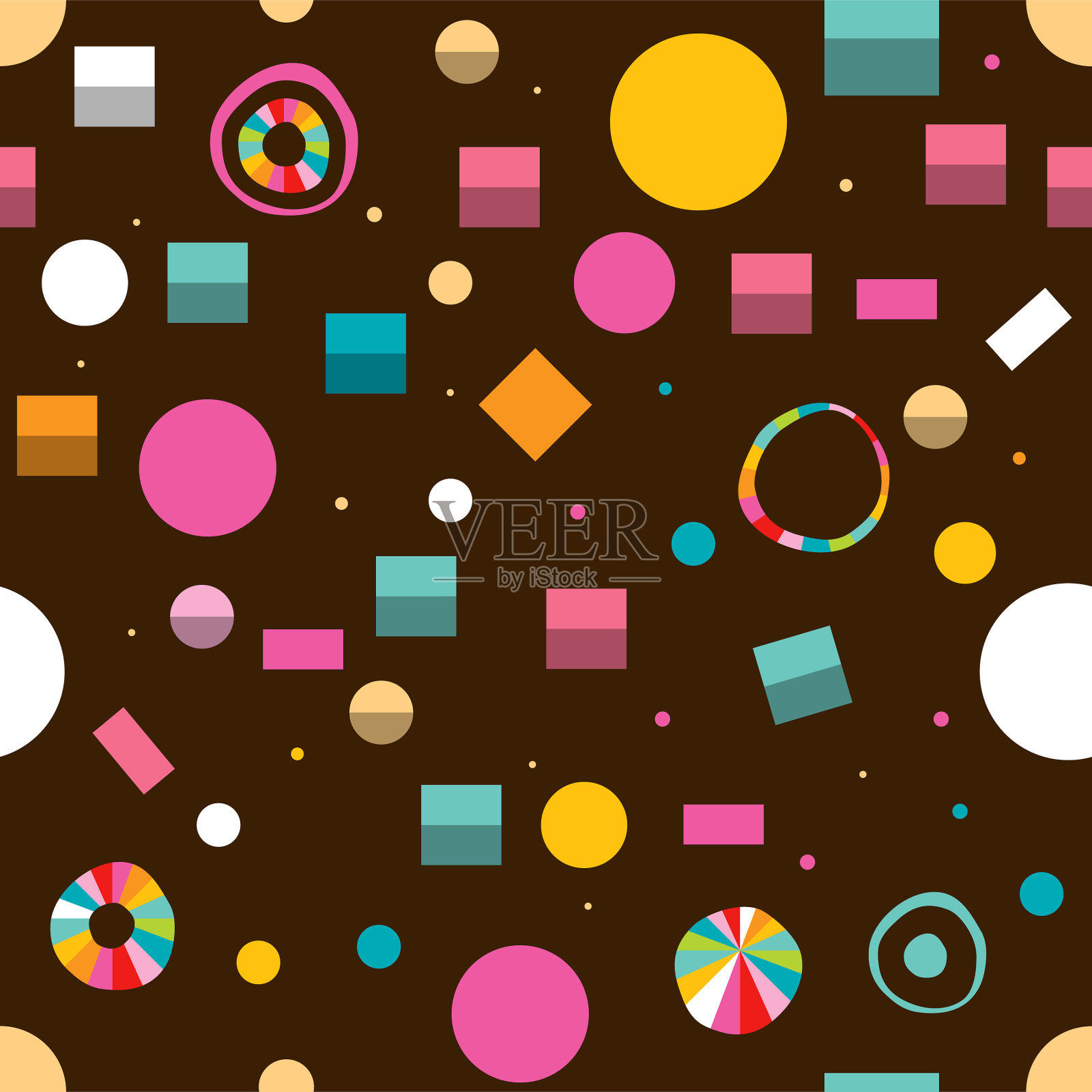 极简几何重复颜色图案插画图片素材