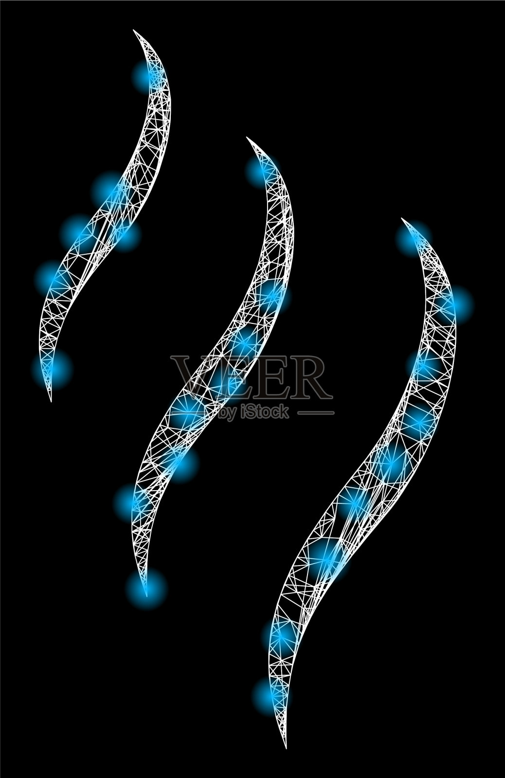 明亮的网孔蒸汽气味和光点插画图片素材