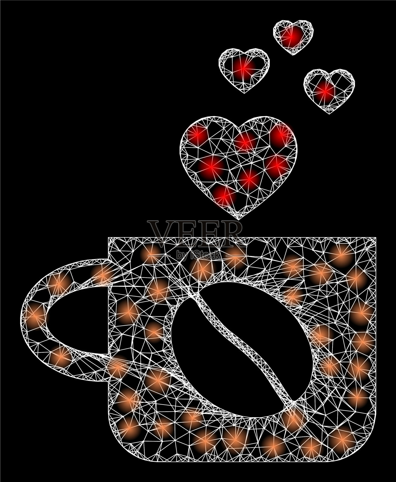 亮网可爱的咖啡杯插画图片素材