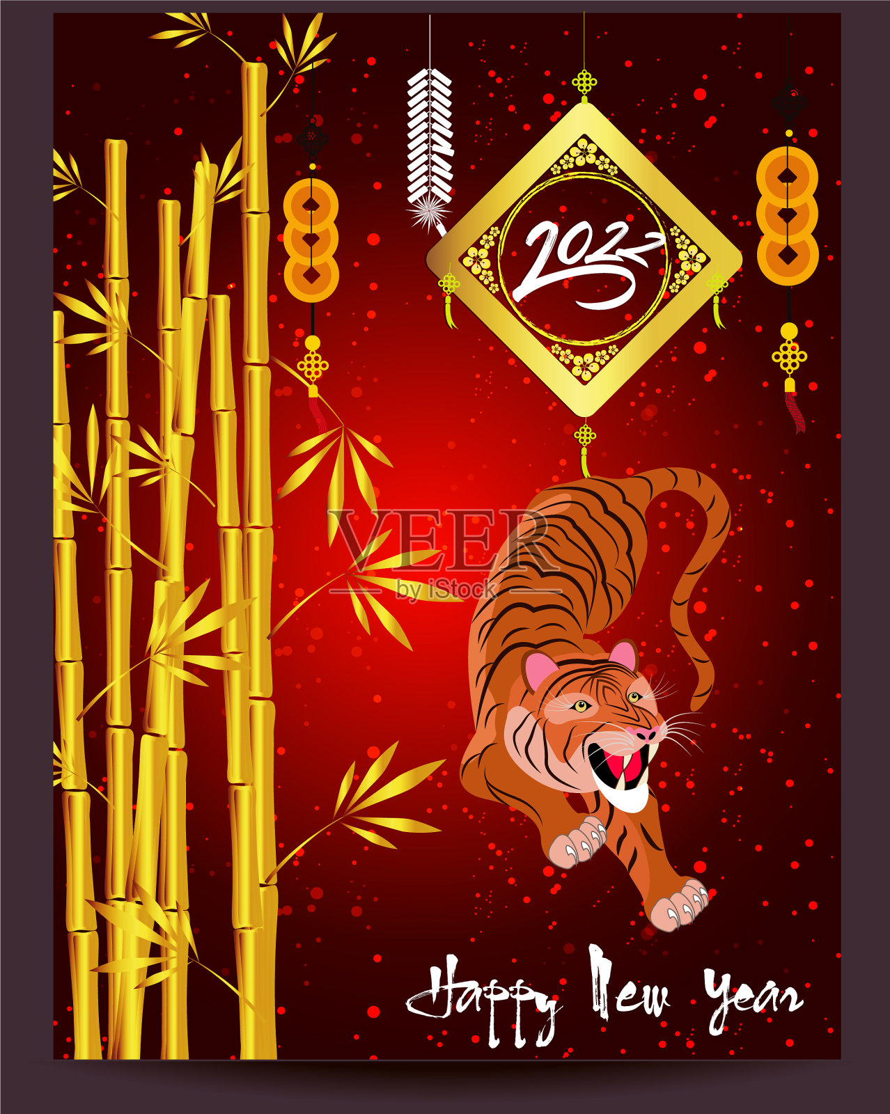 中国新年2022 -农历虎年插画图片素材