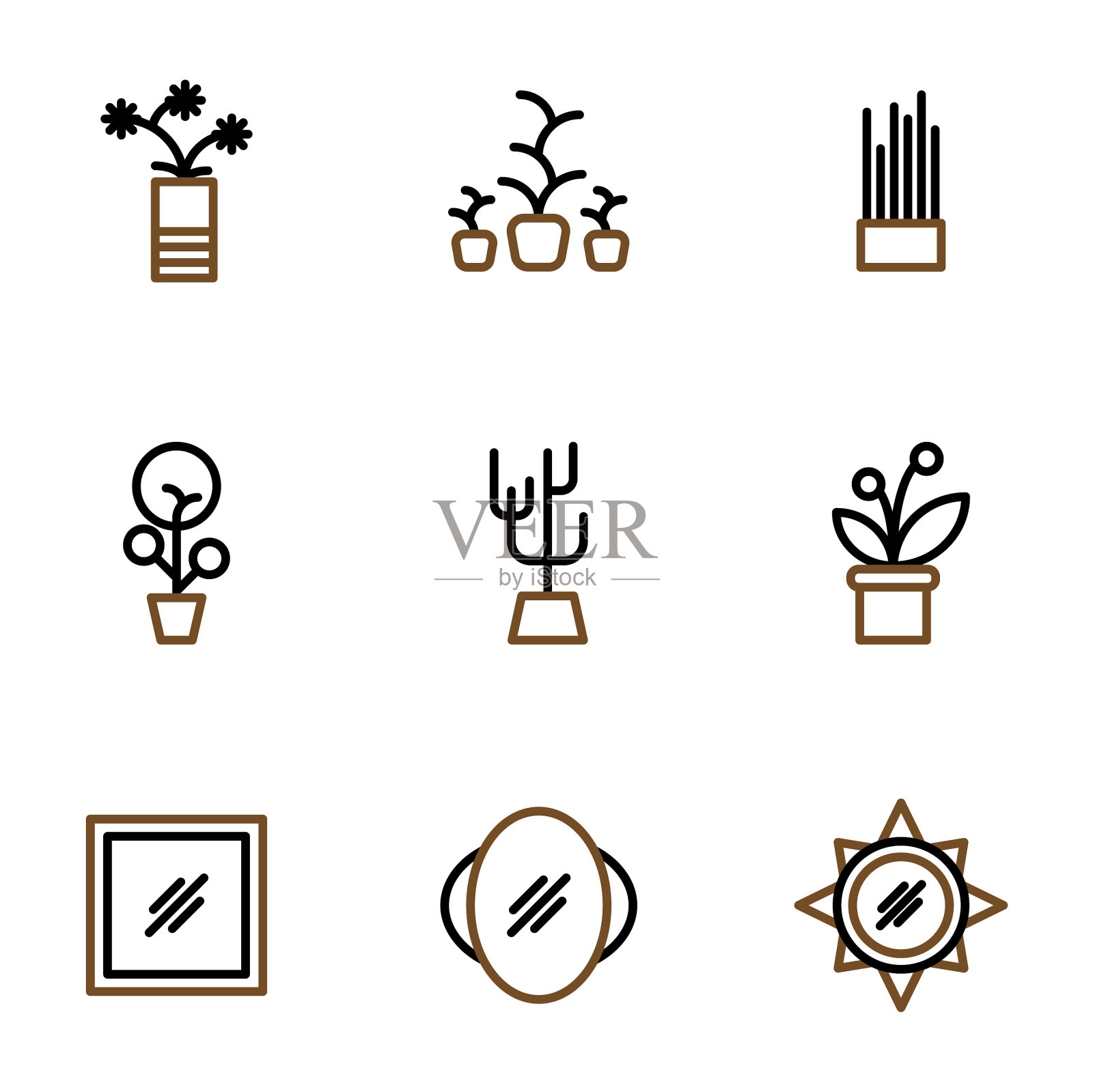 家具和装饰图标包括图标素材