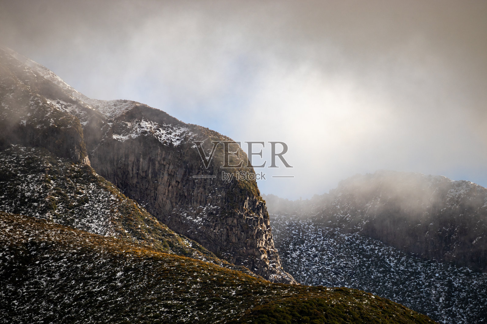 多云的雪山照片摄影图片