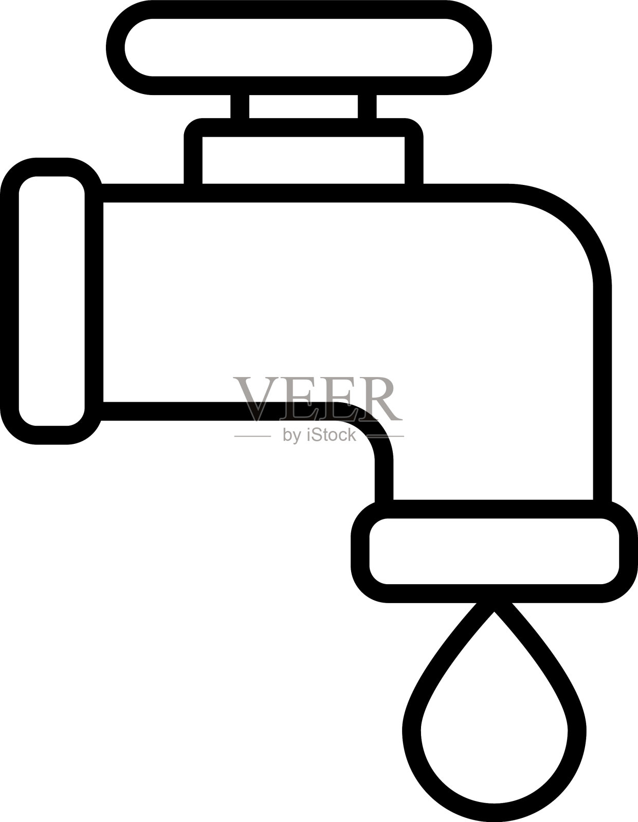 自来水龙头线条样式图标图标素材