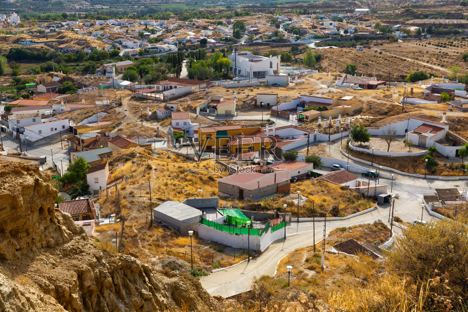 洞穴房屋和岩层。Guadix。省格拉纳达,西班牙照片摄影图片