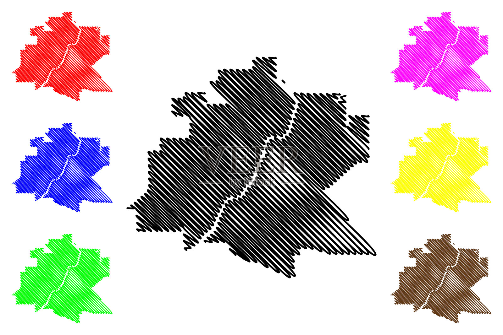 萨斯卡通城加拿大萨斯喀彻温省地图矢量插图涂鸦素描萨斯卡通城地图