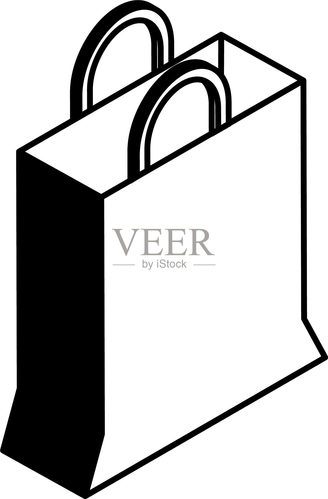 购物袋等距造型图标设计设计元素图片