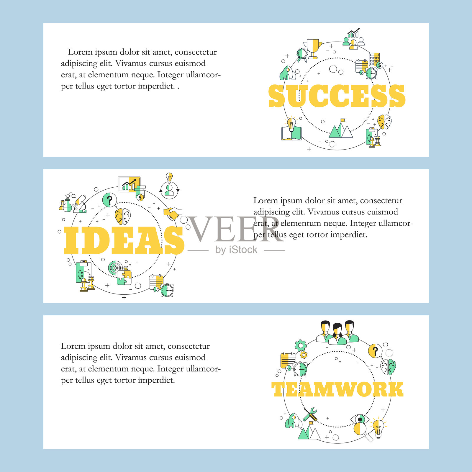 团队创意和成功理念插画图片素材