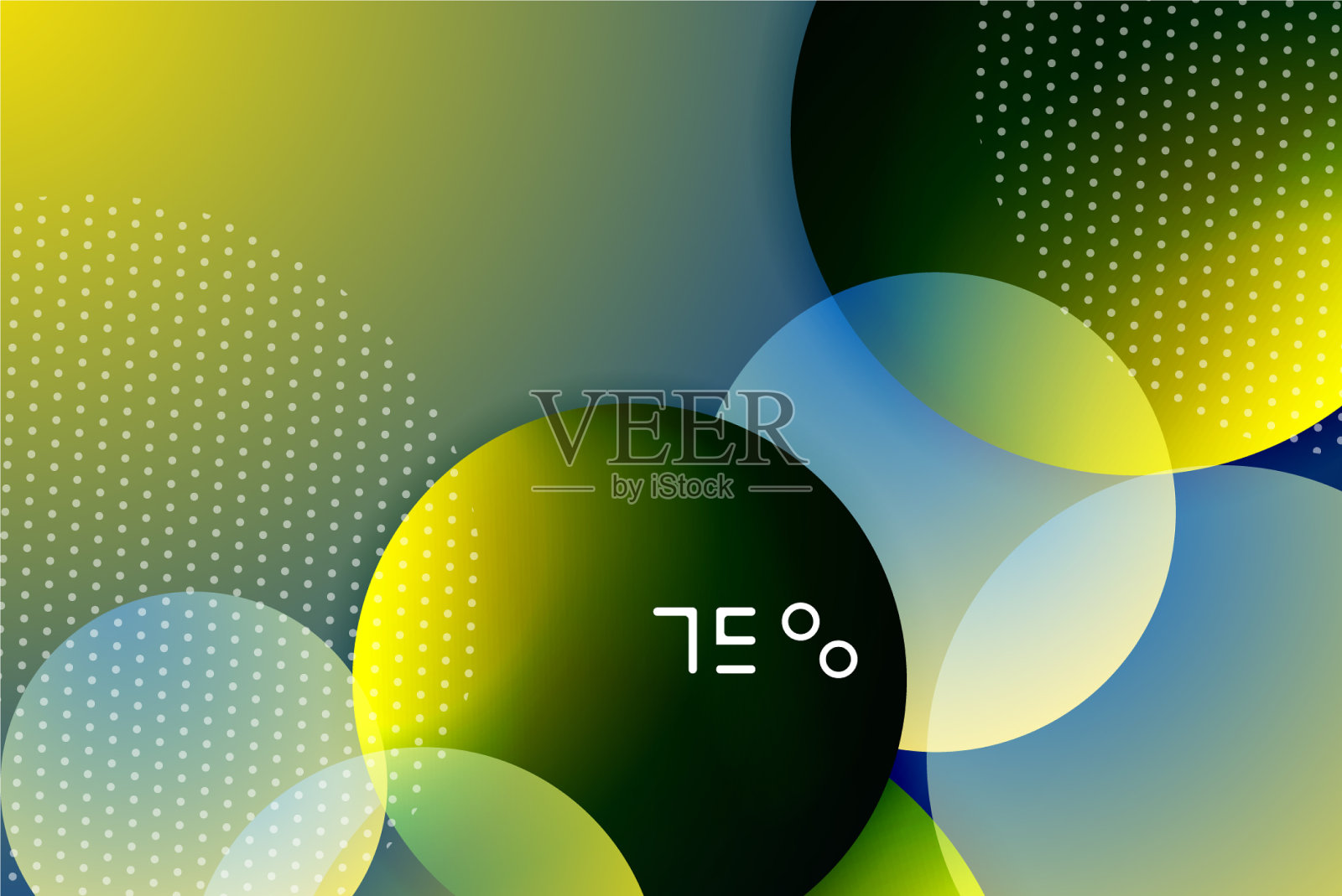 抽象圆圈现代背景霓虹气泡插画图片素材