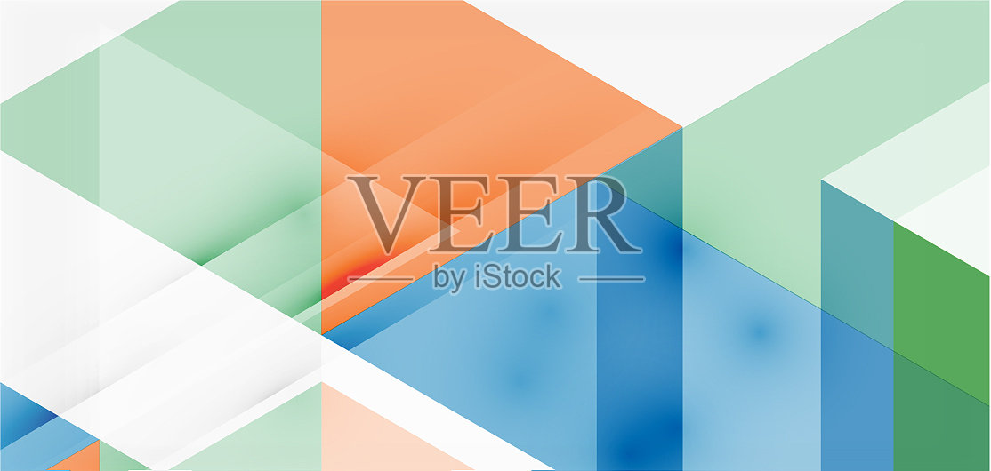 几何抽象背景马赛克三角形和插画图片素材