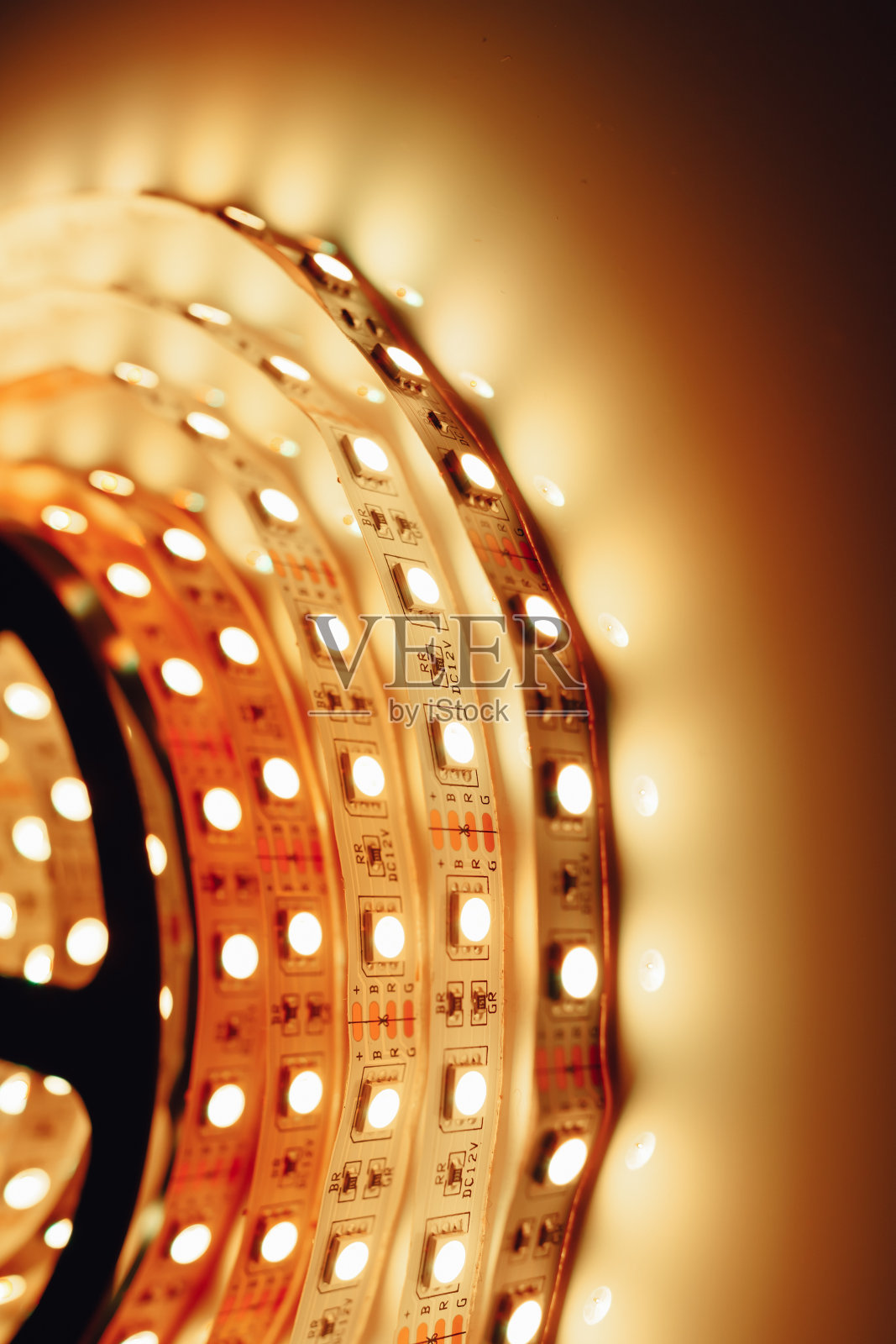 Led条橙灯卷照片摄影图片