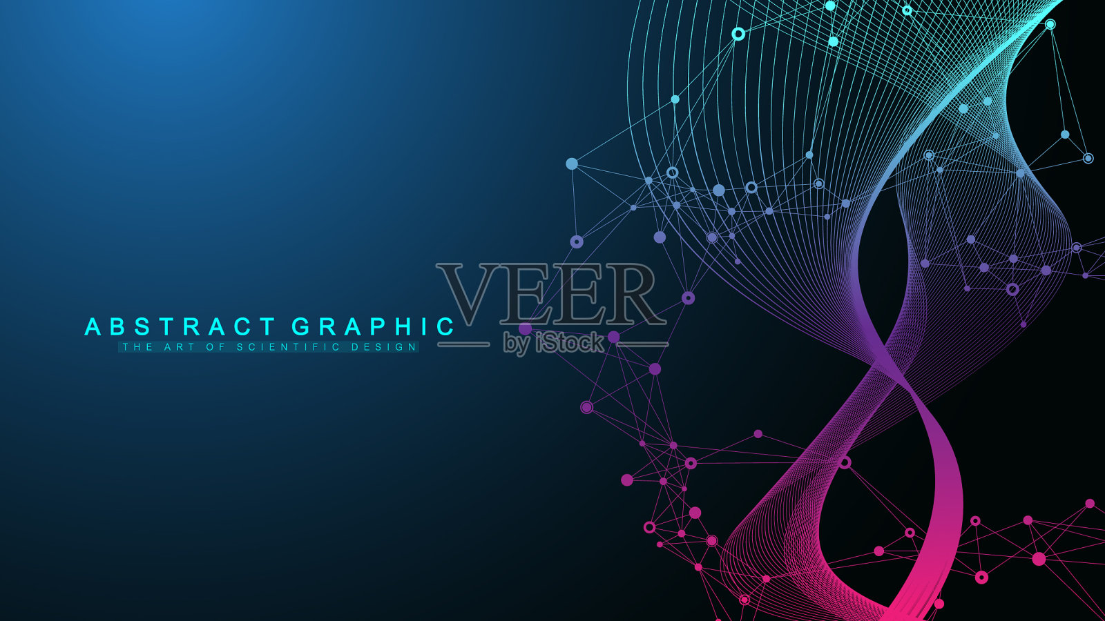 大基因组数据可视化DNA螺旋DNA插画图片素材