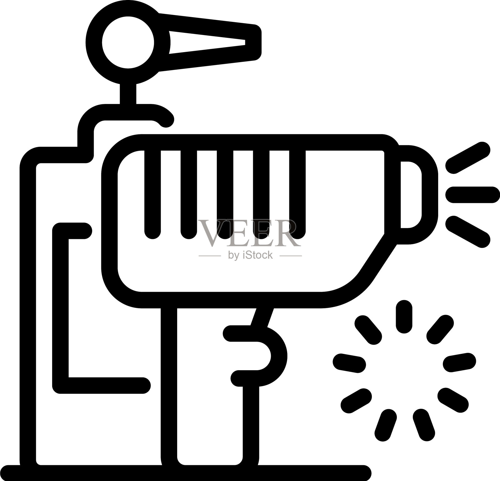 激光脱毛膏膏体图标轮廓插画图片素材