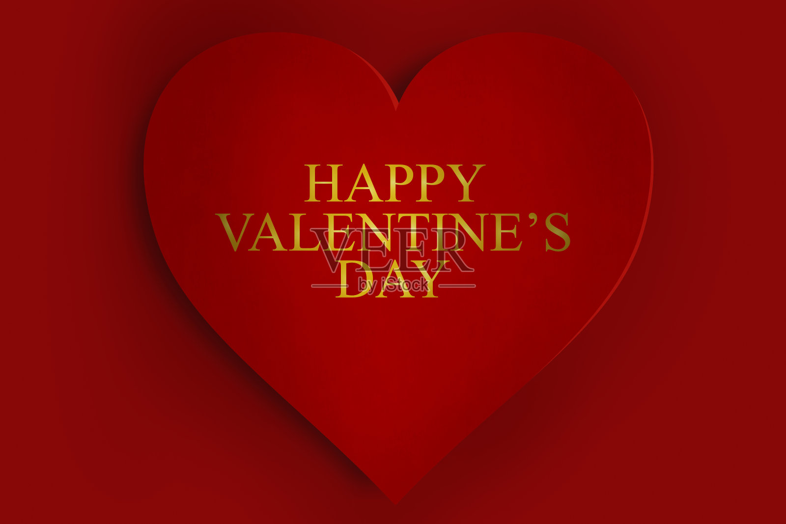 情人节卡片与纸心。情人节快乐，红色背景的贺卡。矢量图照片摄影图片