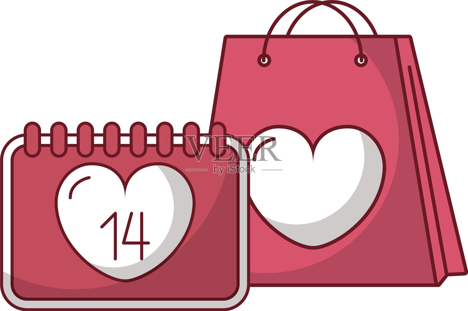 心包和日历设计设计元素图片