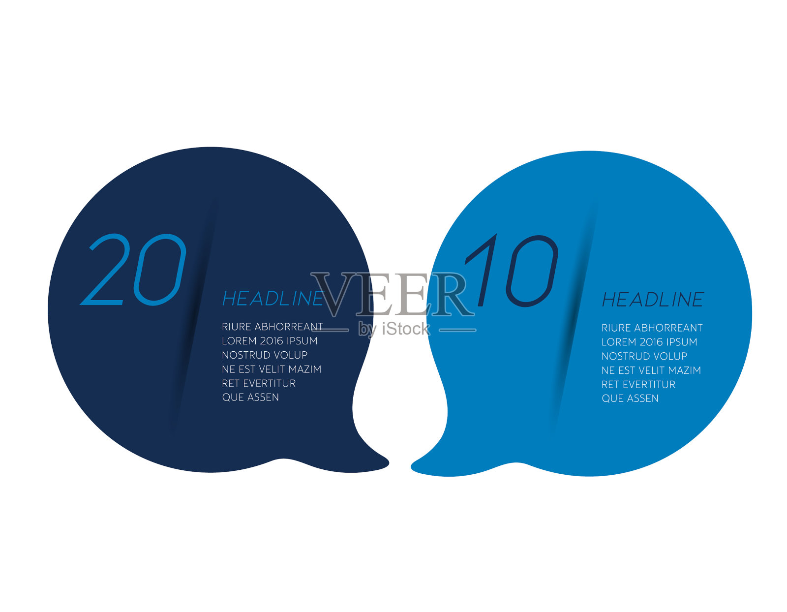 2步圆图表方案信息图图标素材