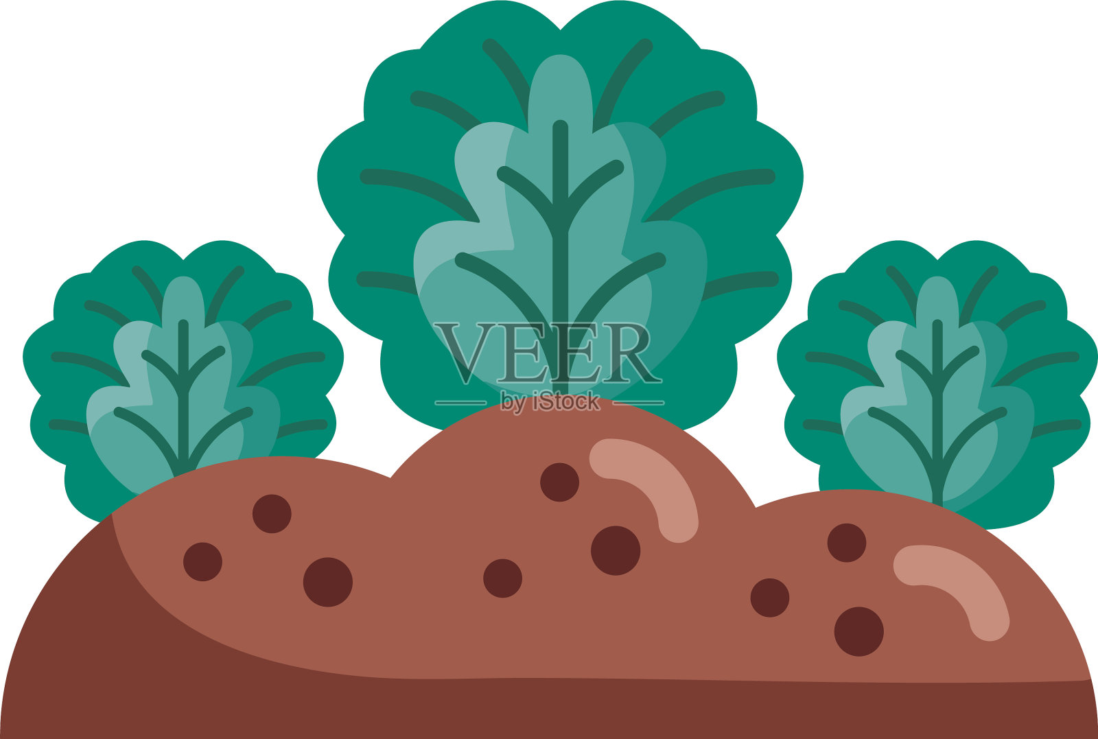 地球上的莴苣细节风格图标设计设计元素图片