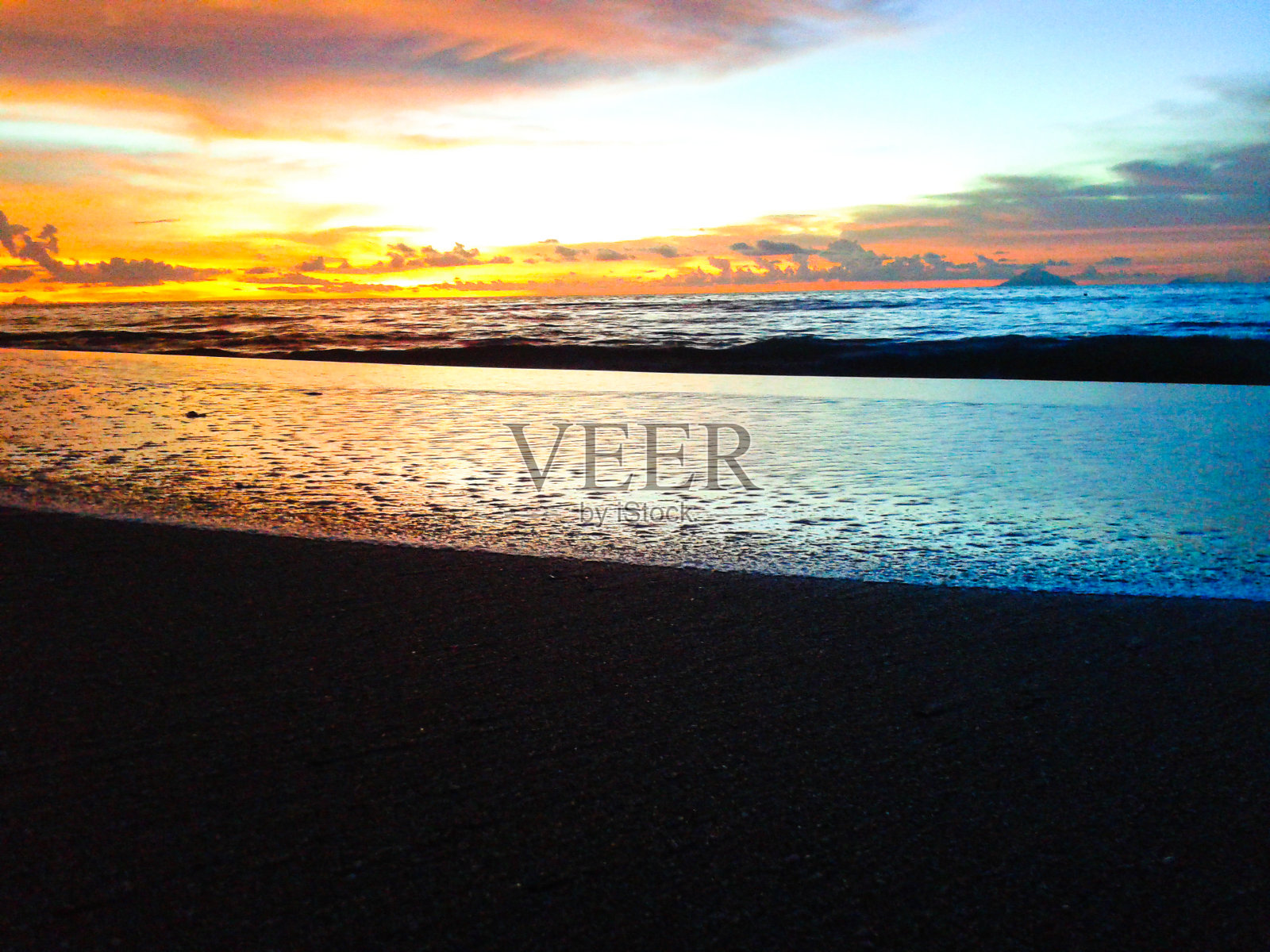 美丽的日落视图照片摄影图片