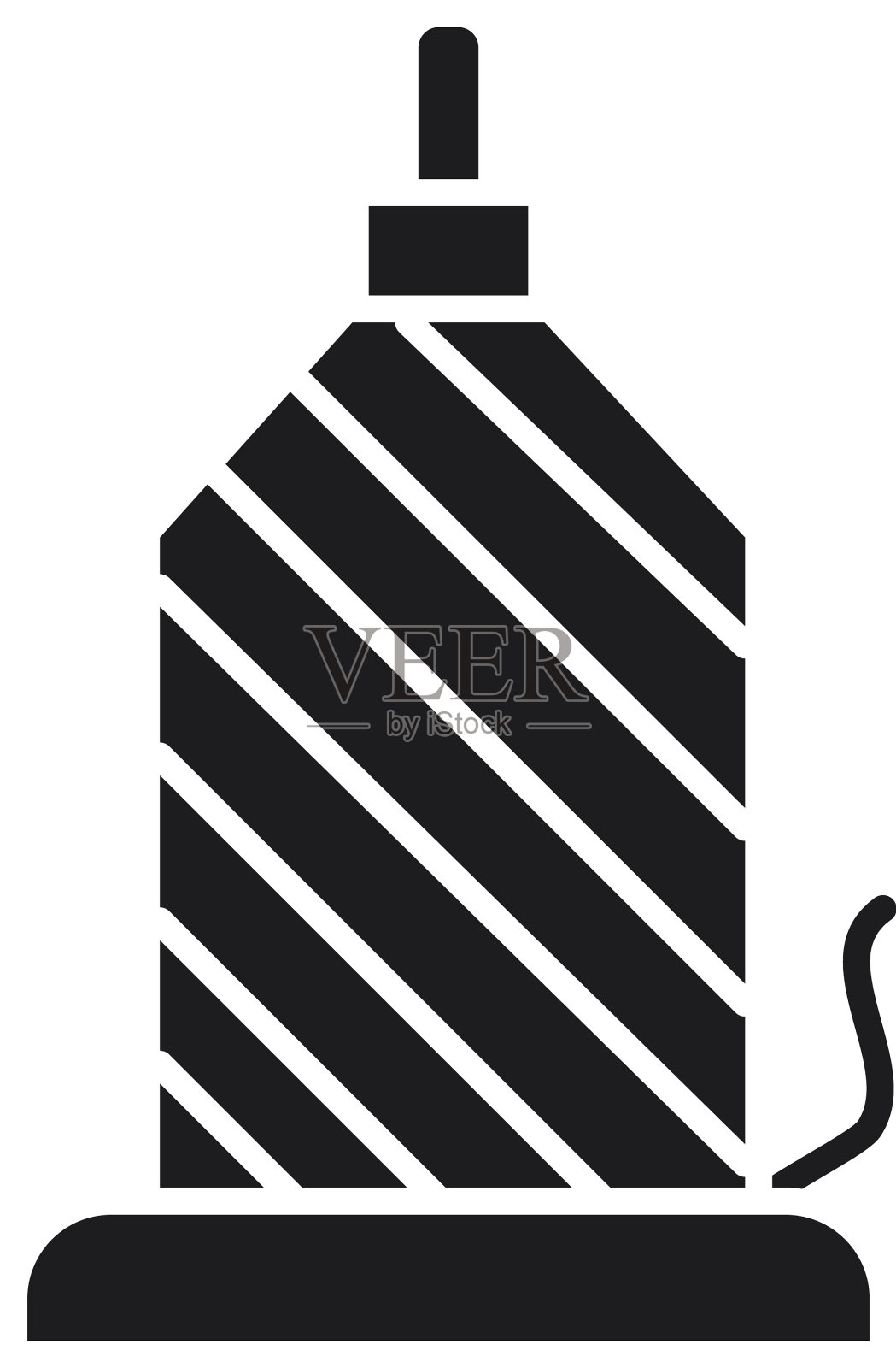 缝纫机概念轴针图标剪影设计元素图片