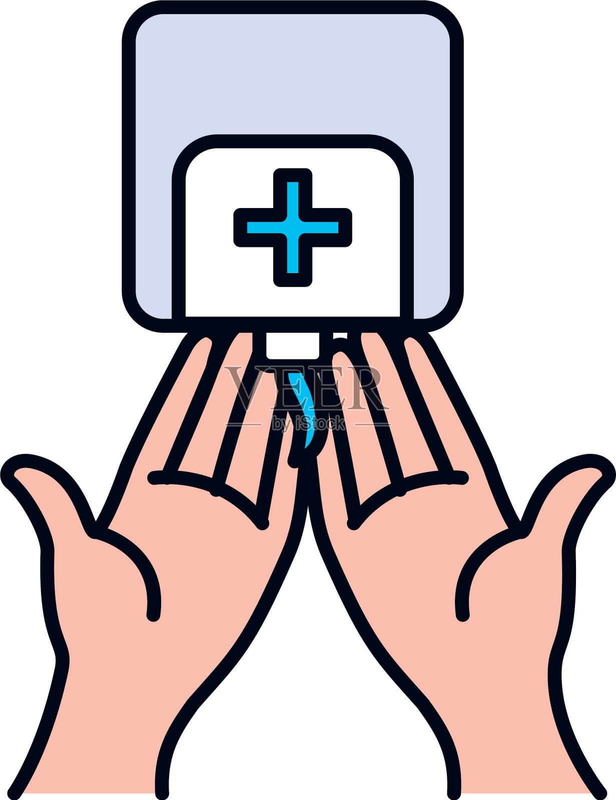 抗菌皂液器和手绳设计元素图片