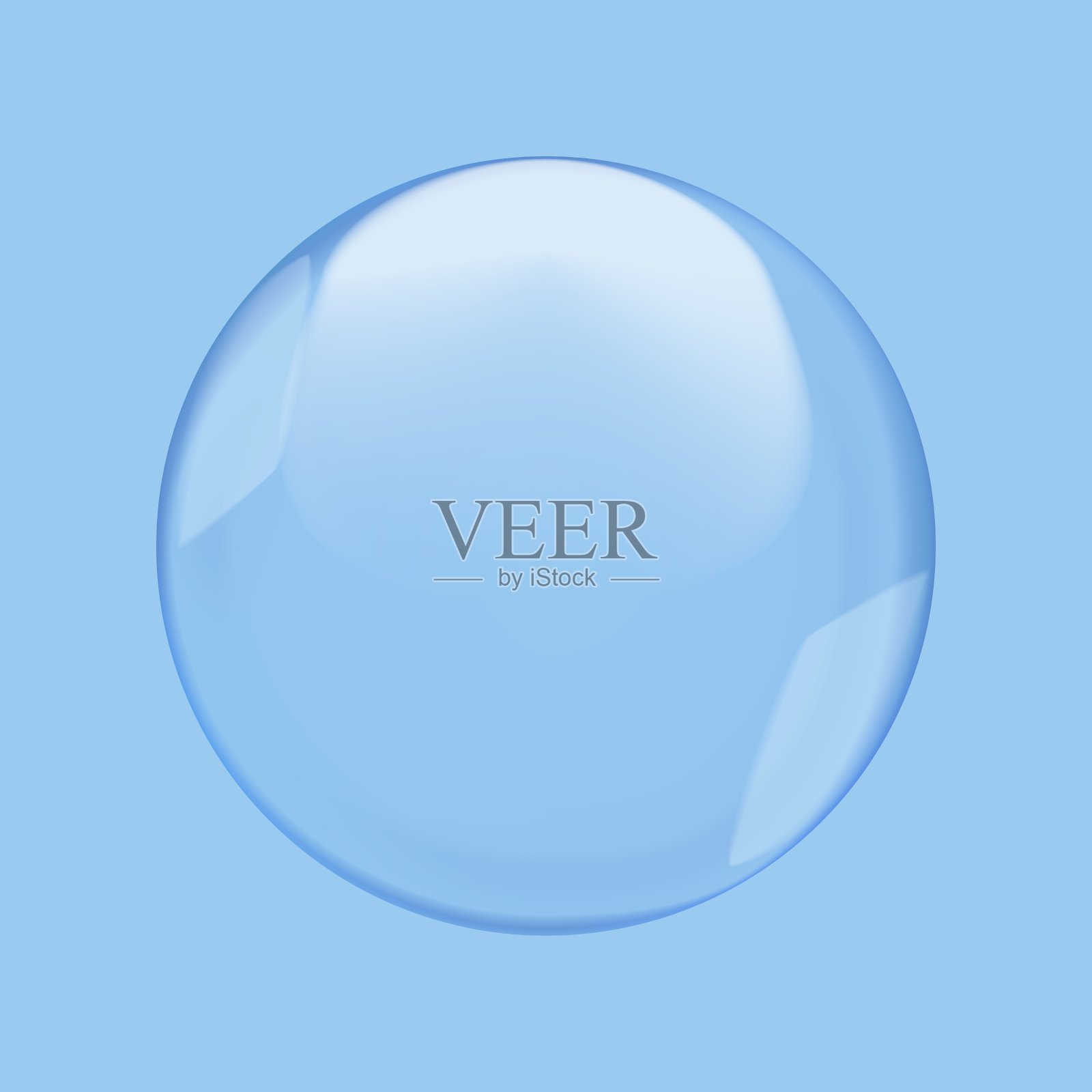 带有反光球体的半透明海报插画图片素材