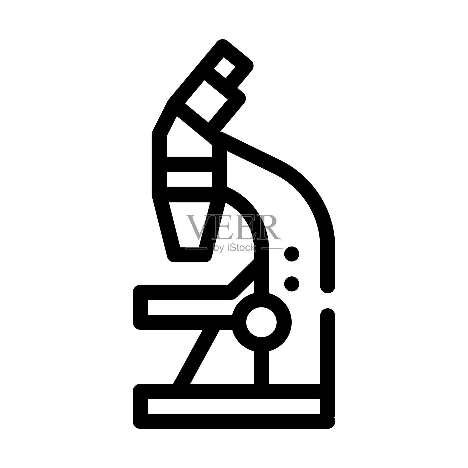 显微镜工具线图标矢量插图标志插画图片素材