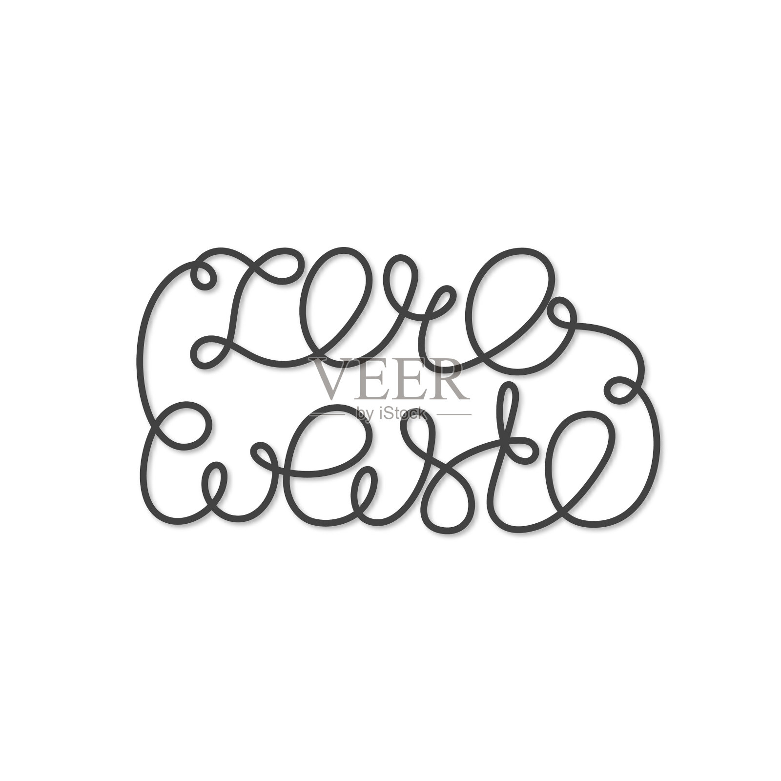 零浪费字母组成一个设计元素图片