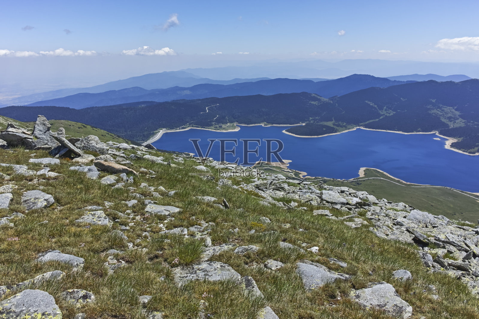 保加利亚瑞拉山贝尔梅肯大坝照片摄影图片