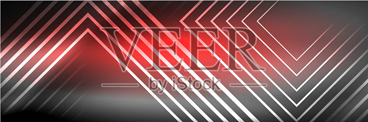 闪亮的霓虹灯发光的技术线高科技插画图片素材