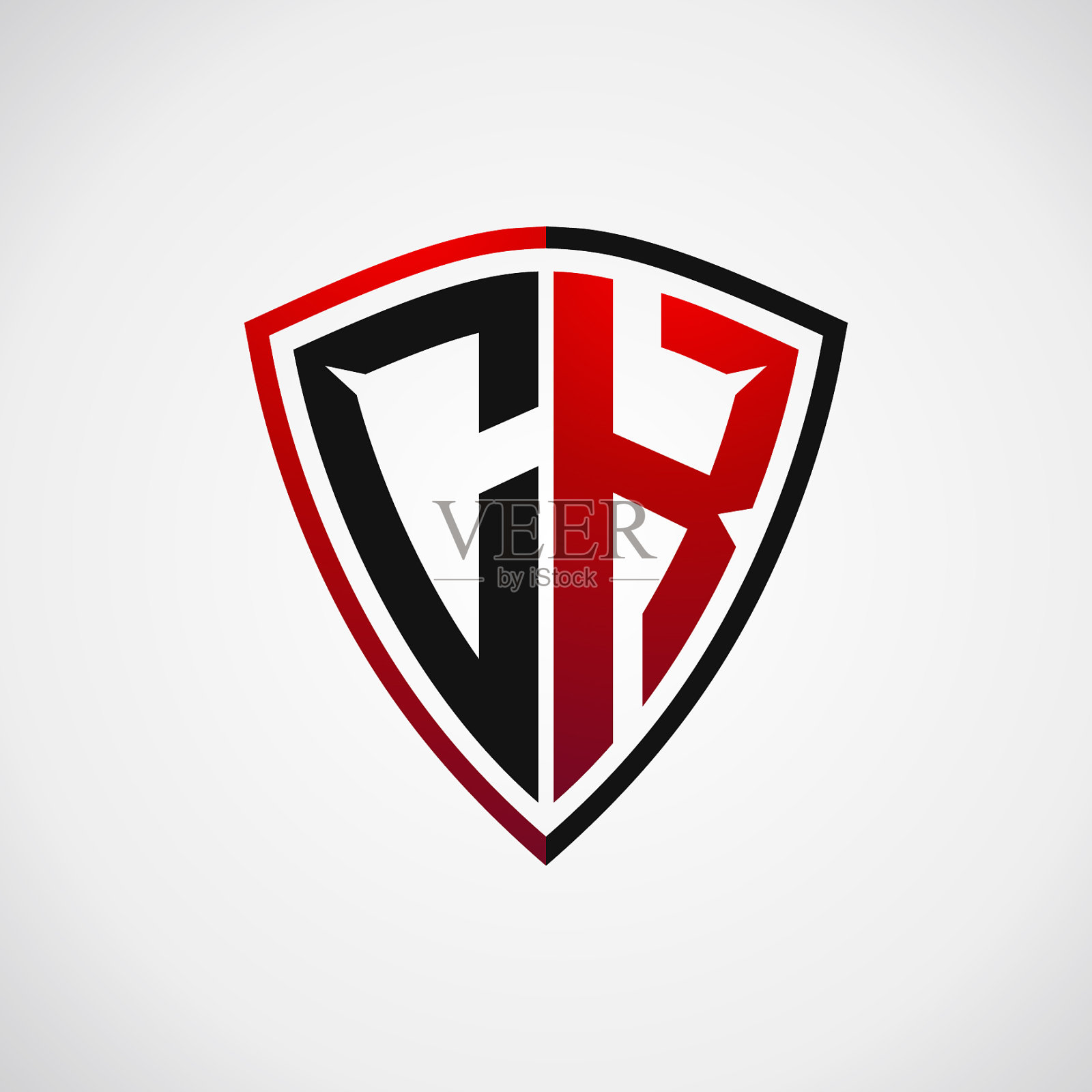 Ck首字母盾标志设计现代模板插画图片素材