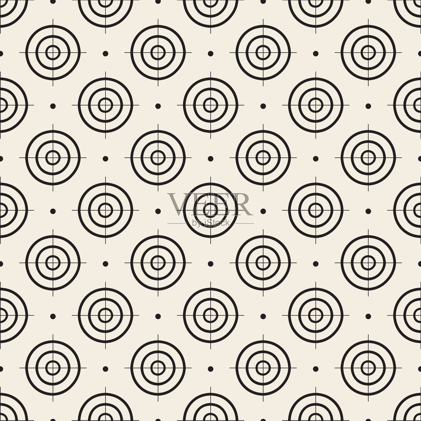 无缝单色几何图案背景与线和点形状插画图片素材