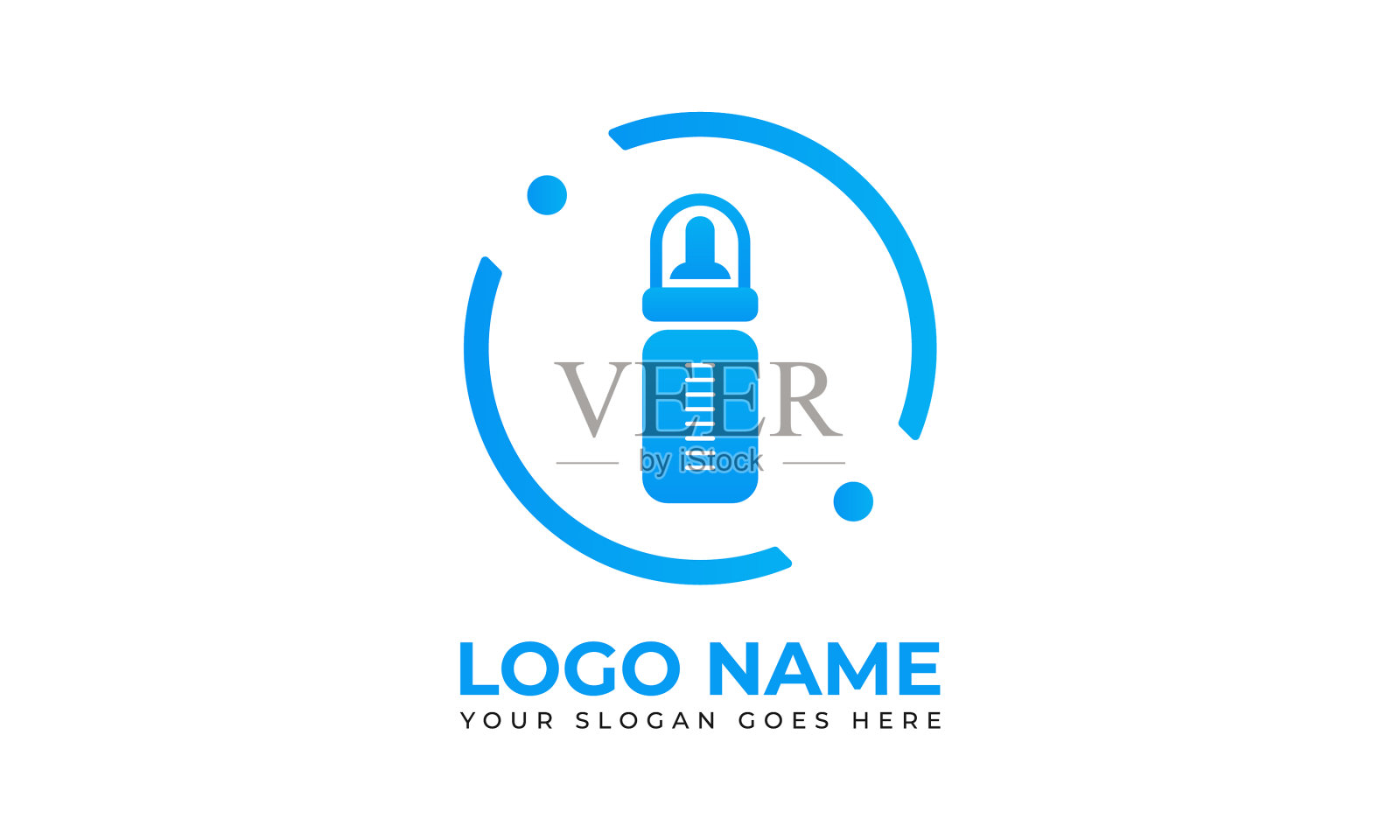 奶瓶标志设计插画图片素材