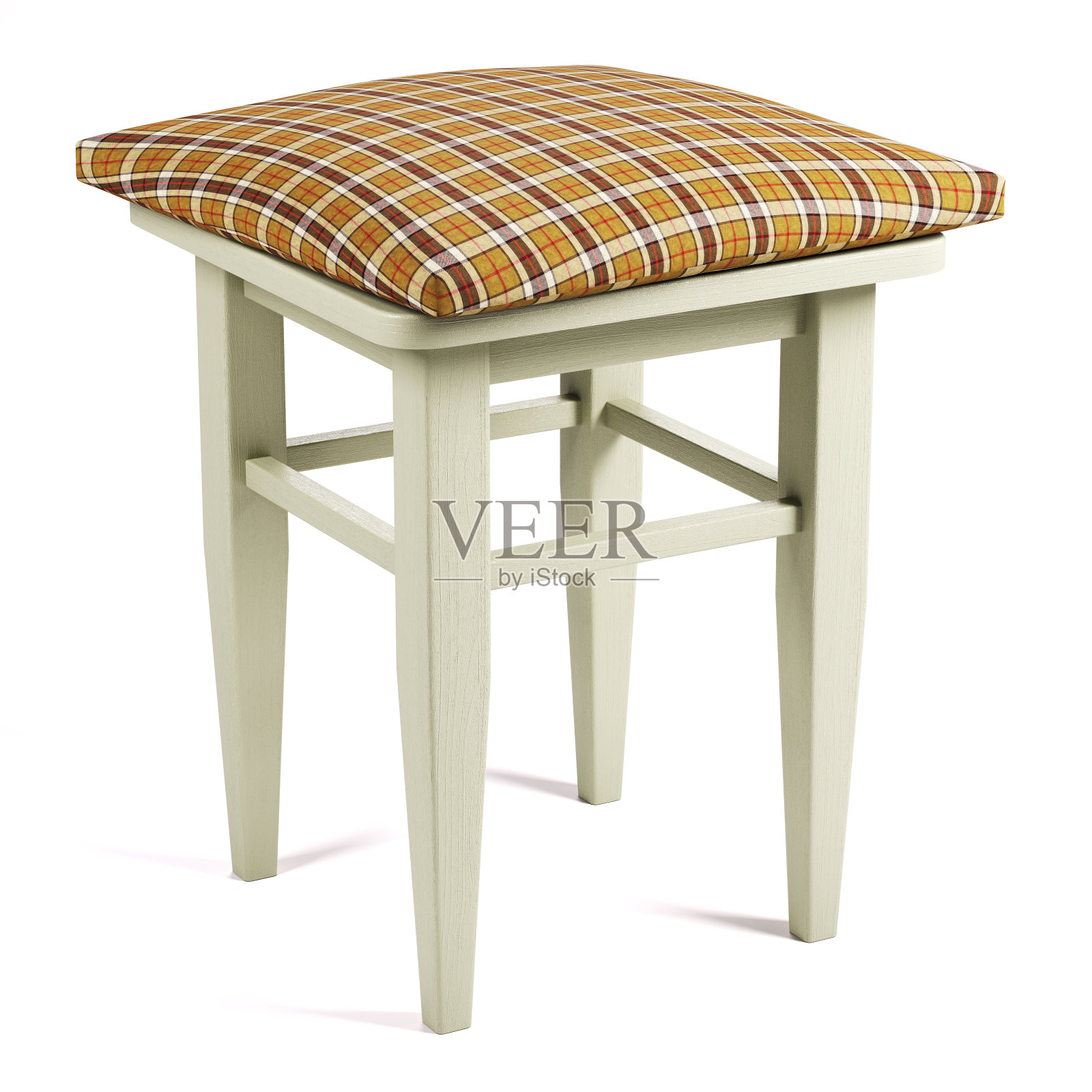 有软枕头的木凳照片摄影图片