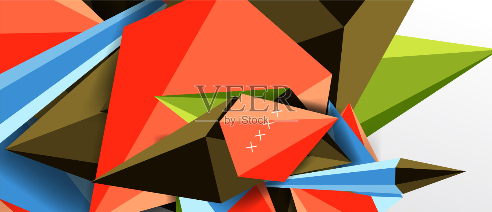 时尚简单的三角形抽象背景插画图片素材