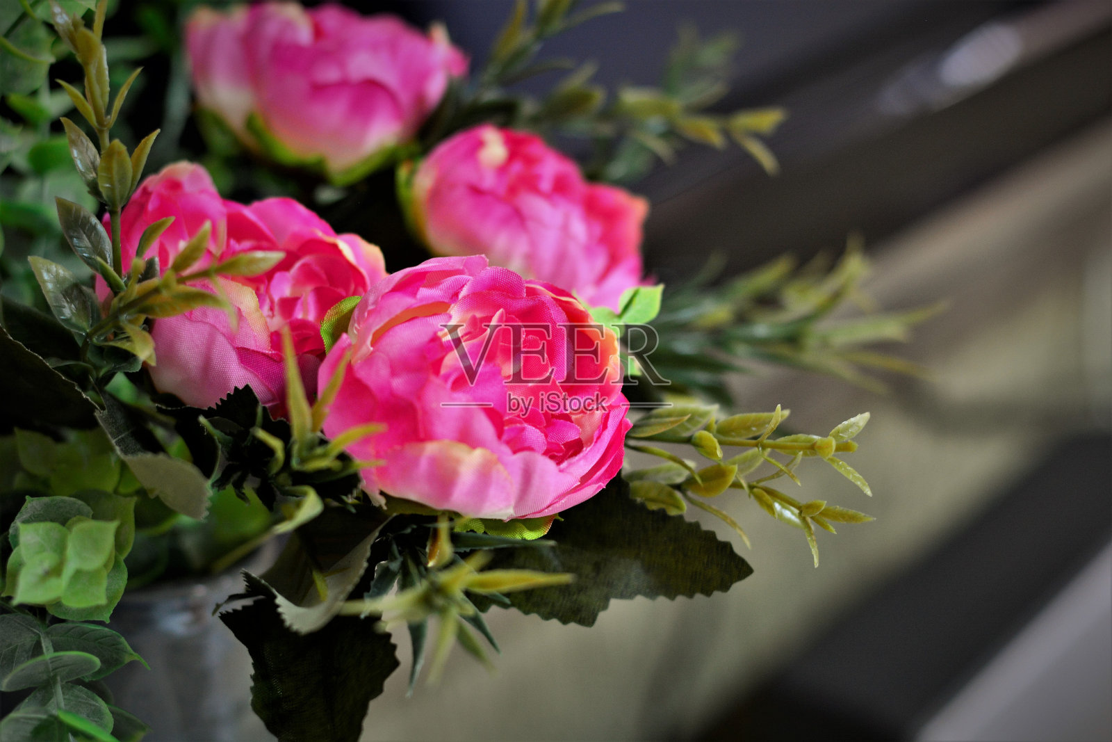 人造花装饰室照片摄影图片