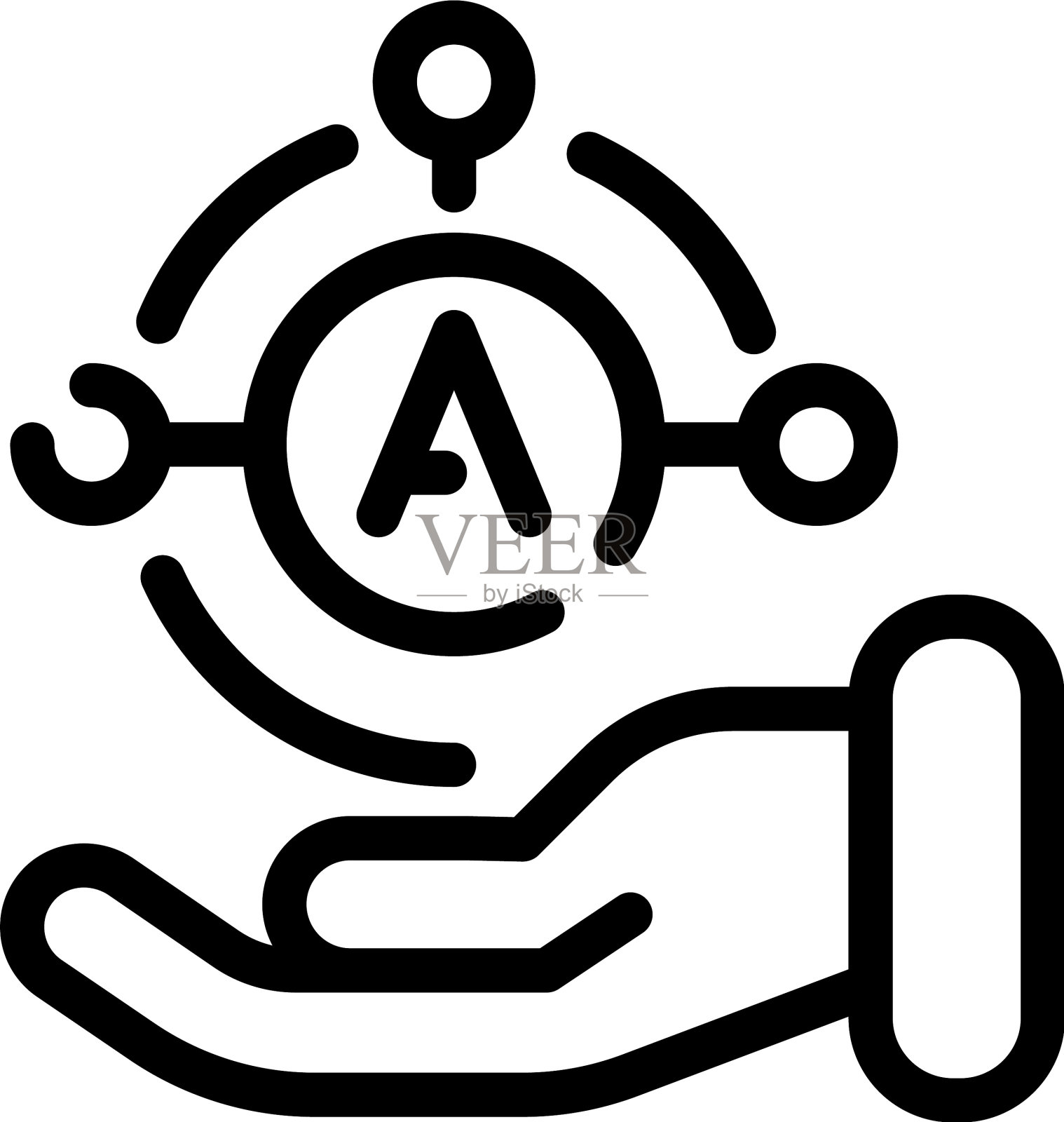 翻译程序图标轮廓样式图标素材