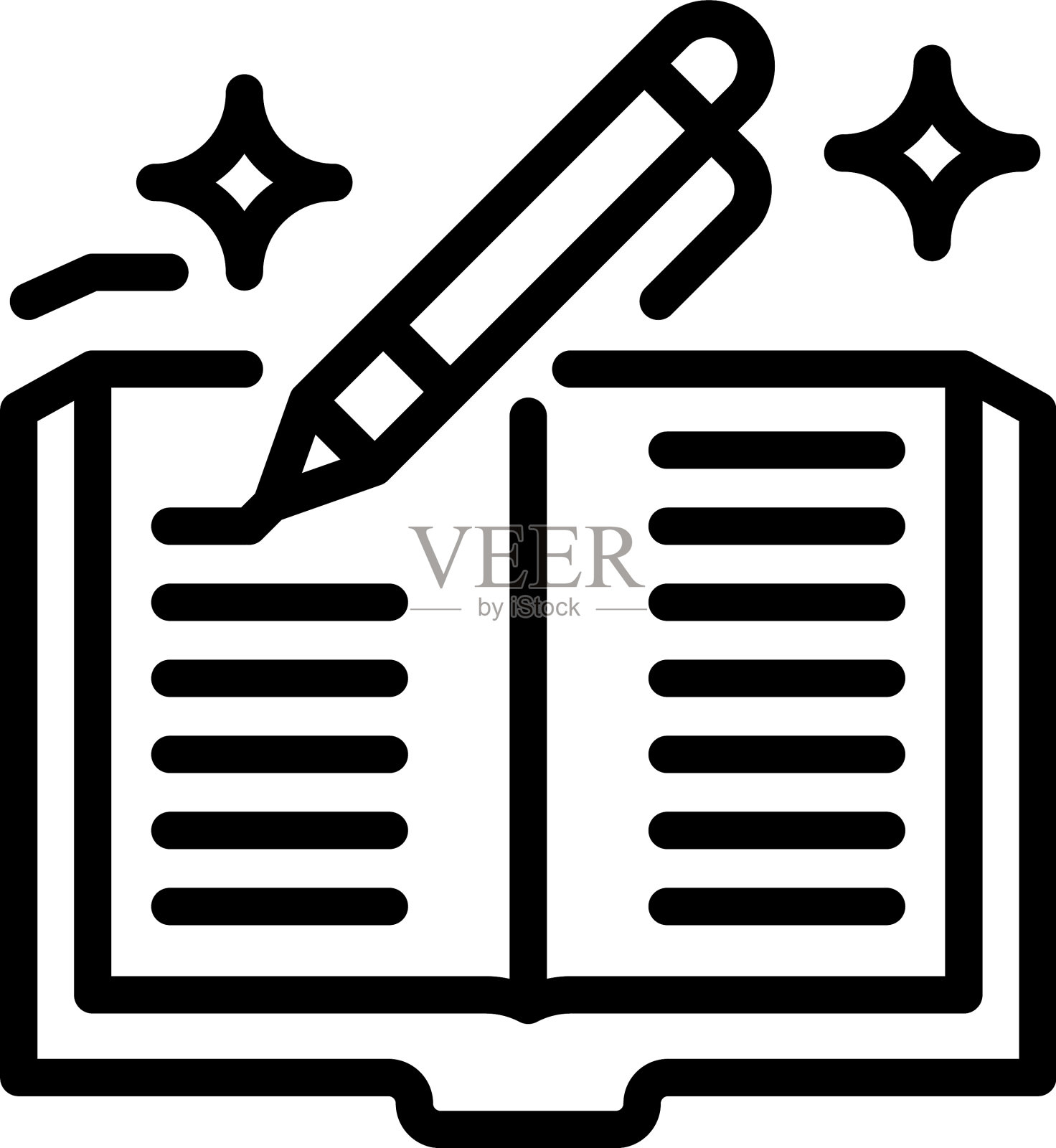 写作翻译图标提纲风格插画图片素材