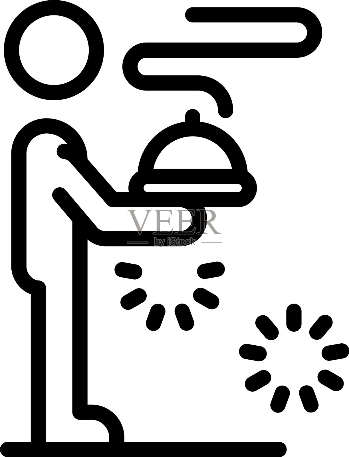 巴特勒图标轮廓样式插画图片素材