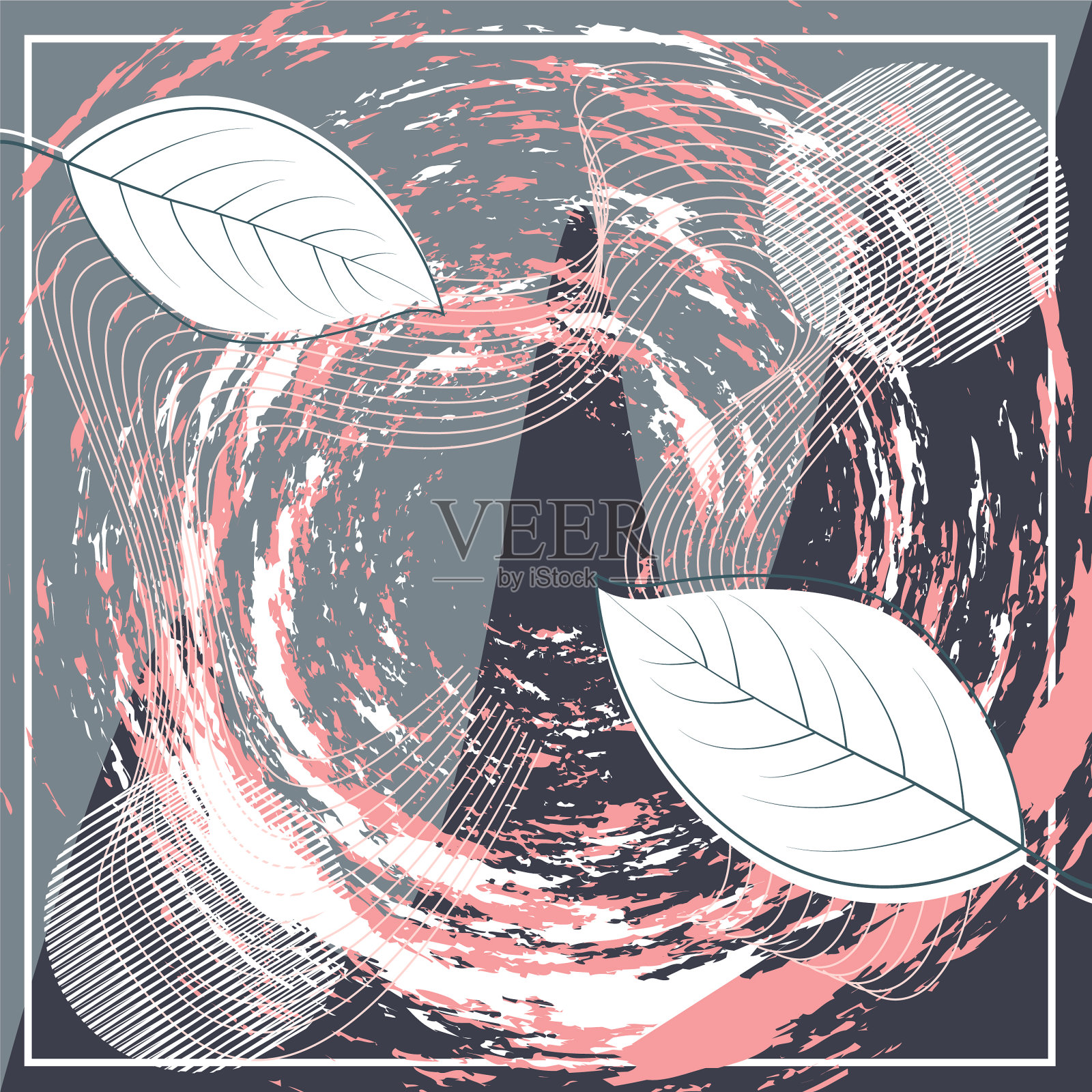 摘要围巾图案设计为hi jab和插画图片素材