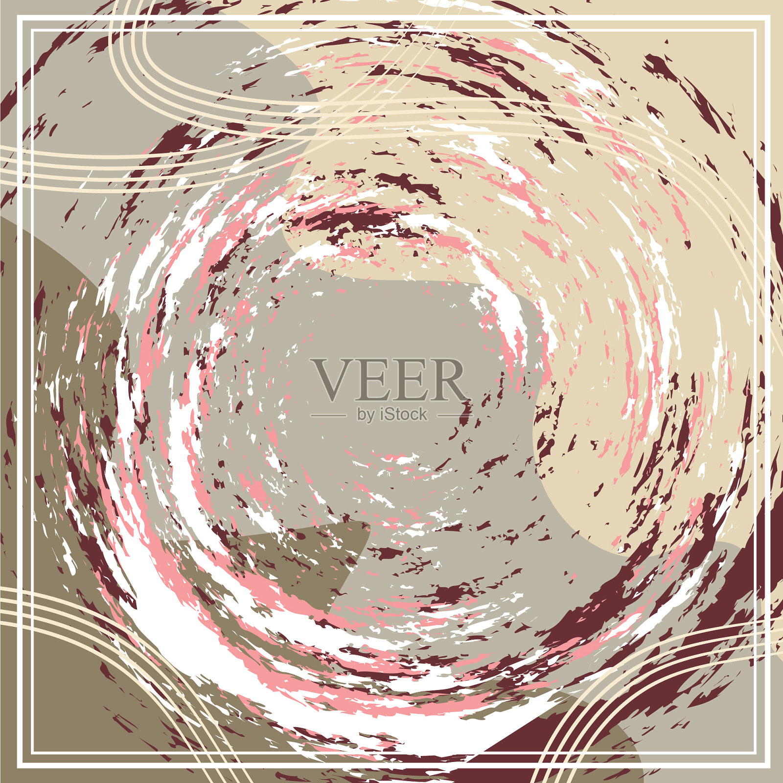 摘要围巾图案设计为hi jab和插画图片素材