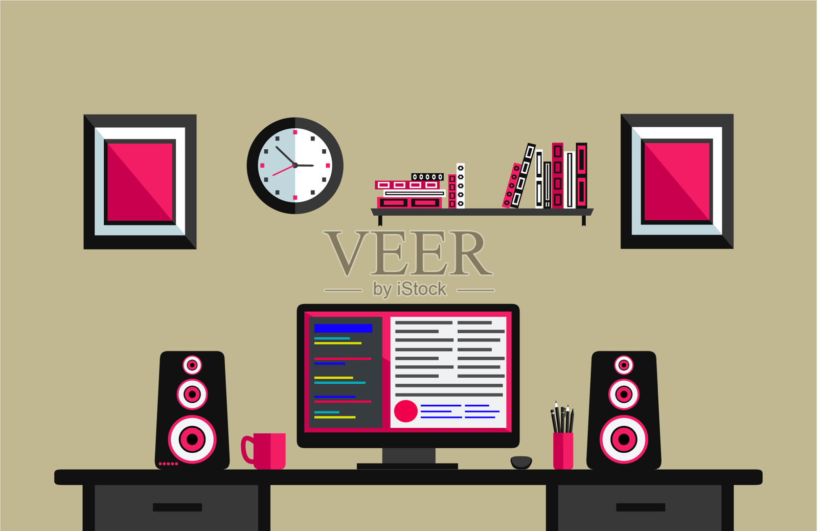 平面设计风格现代插画图片素材