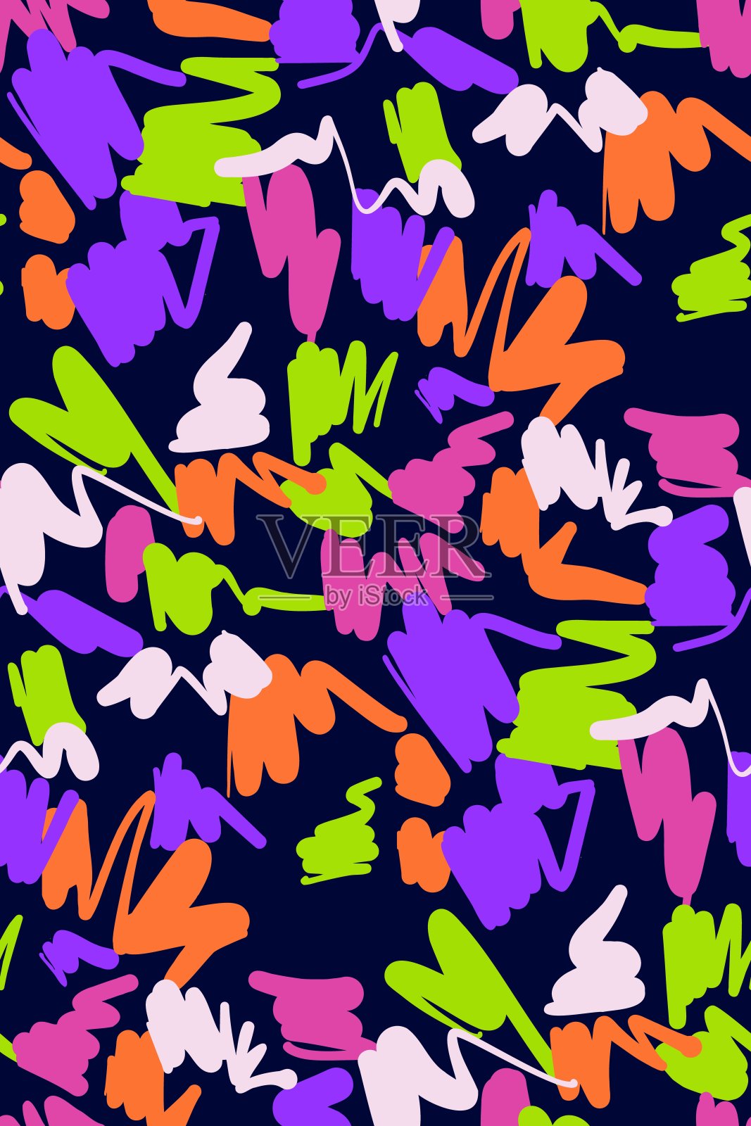 抽象的背景。手绘插图。现代设计模式。向量插画图片素材