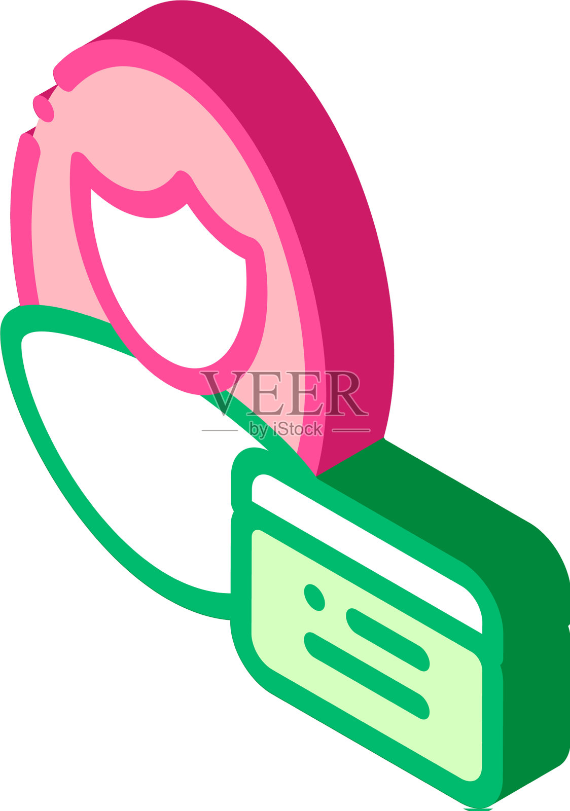 化妆品经理顾问等距图标设计元素图片