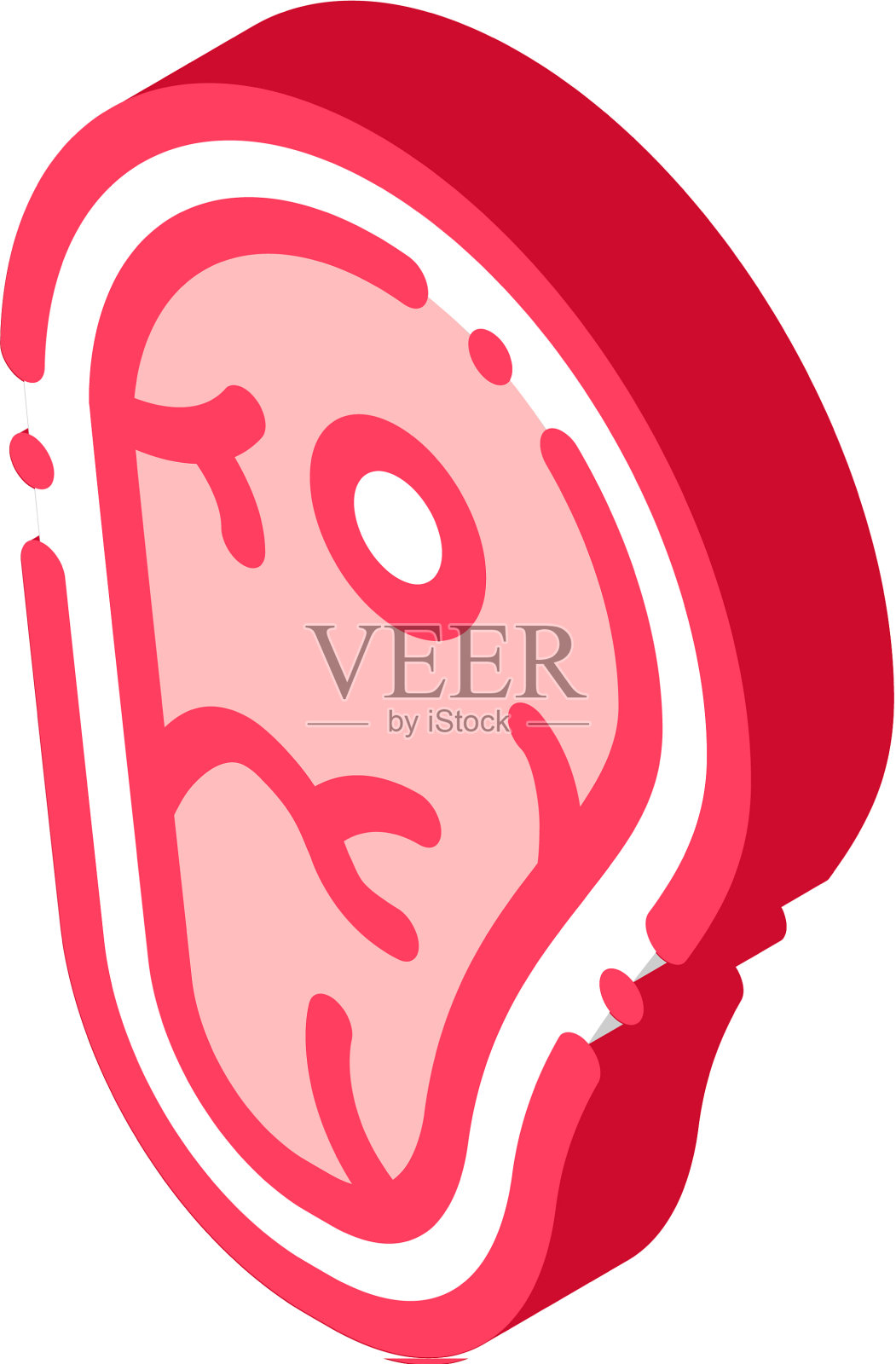 健康食品块肉等距图标设计元素图片