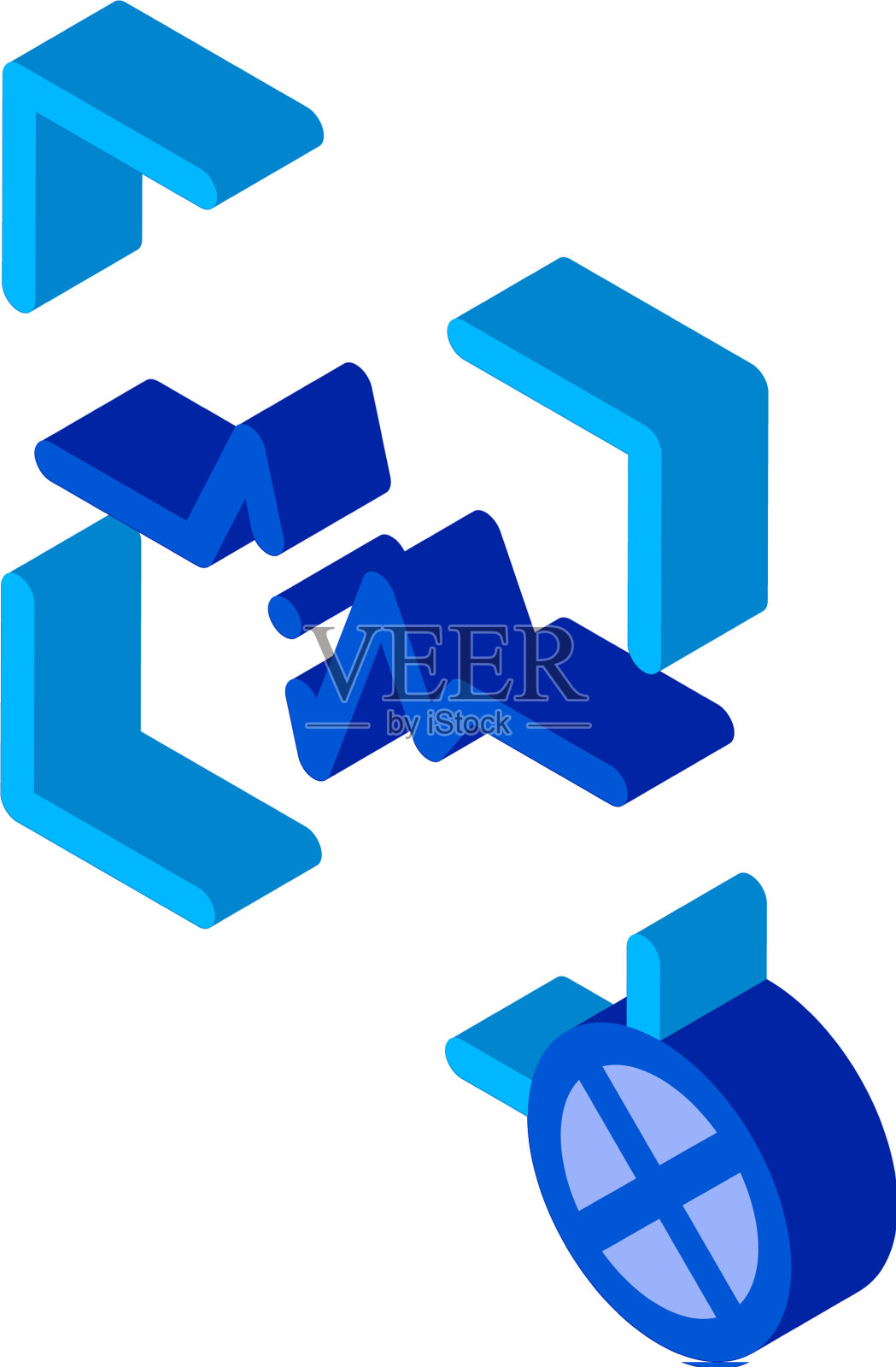 取消动作语音控制等距图标设计元素图片