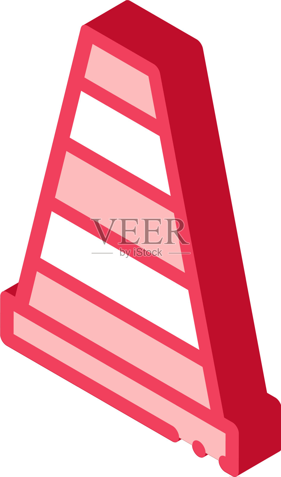 道路锥等距图标设计元素图片