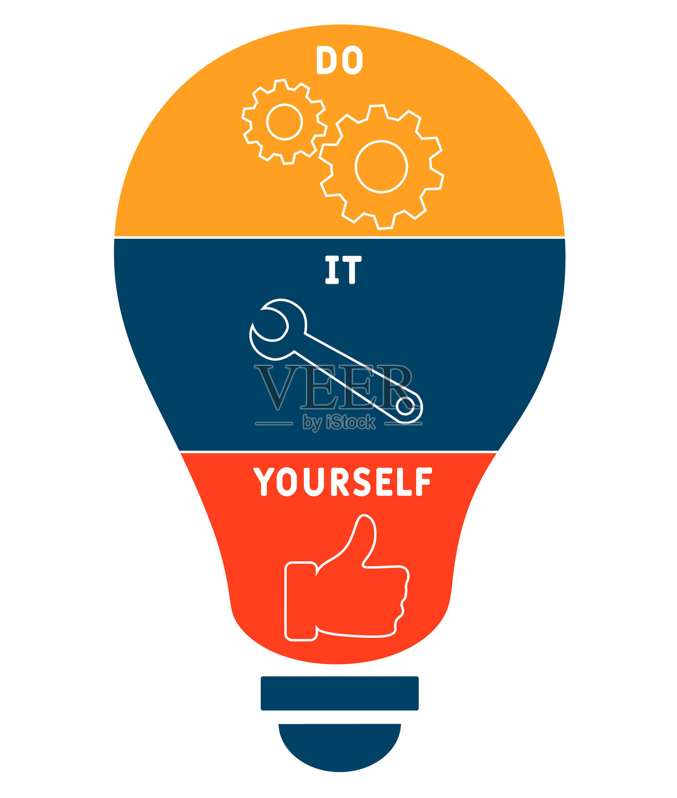 DIY -自己动手缩写商业概念背景。插画图片素材