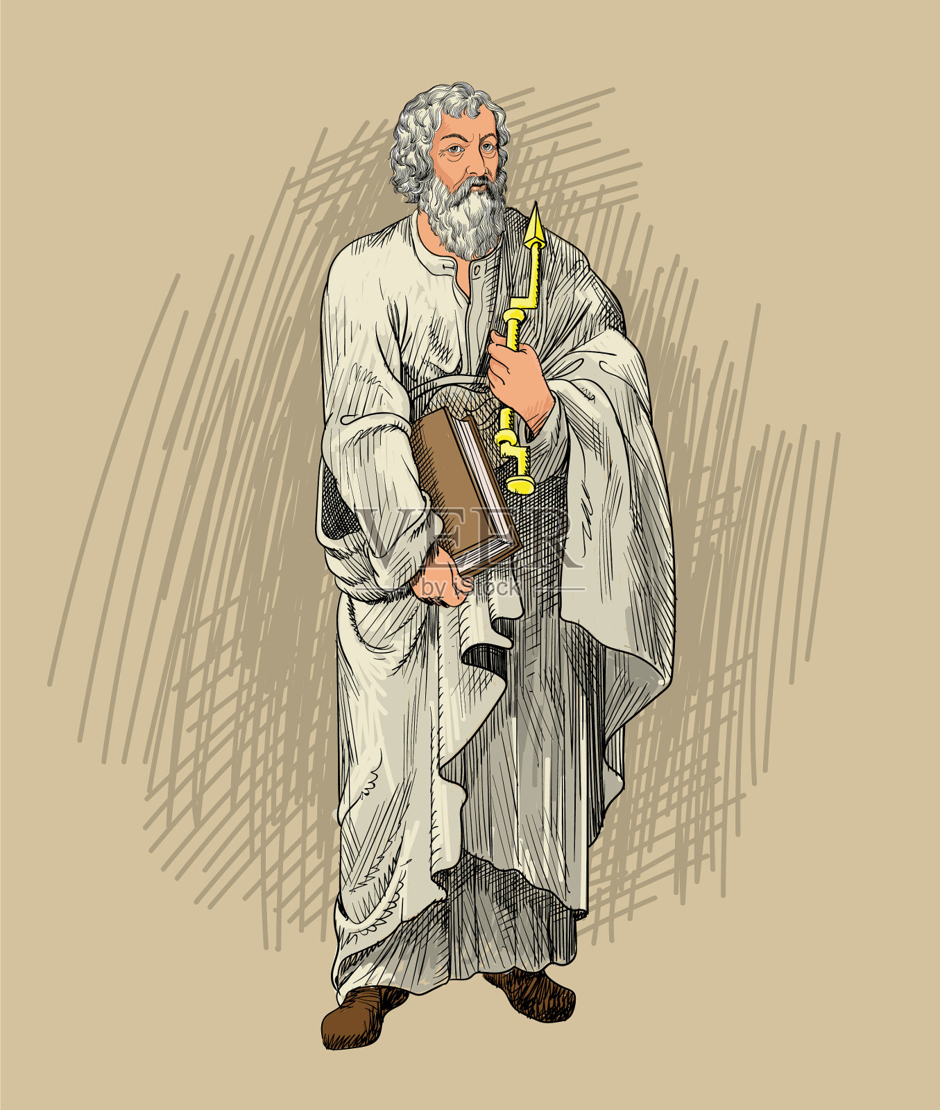 希波克拉底插画图片素材